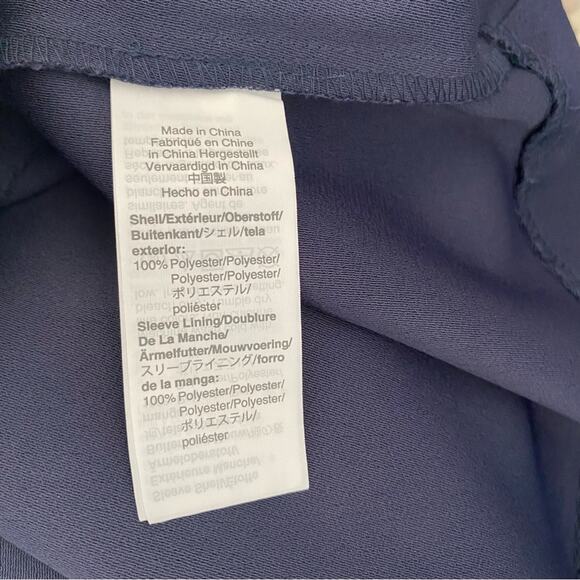 J. Crew Navy Blue Black Sequin Sleeve Blouse size Large - Picture 9 of 9